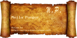 Meila Pongor névjegykártya